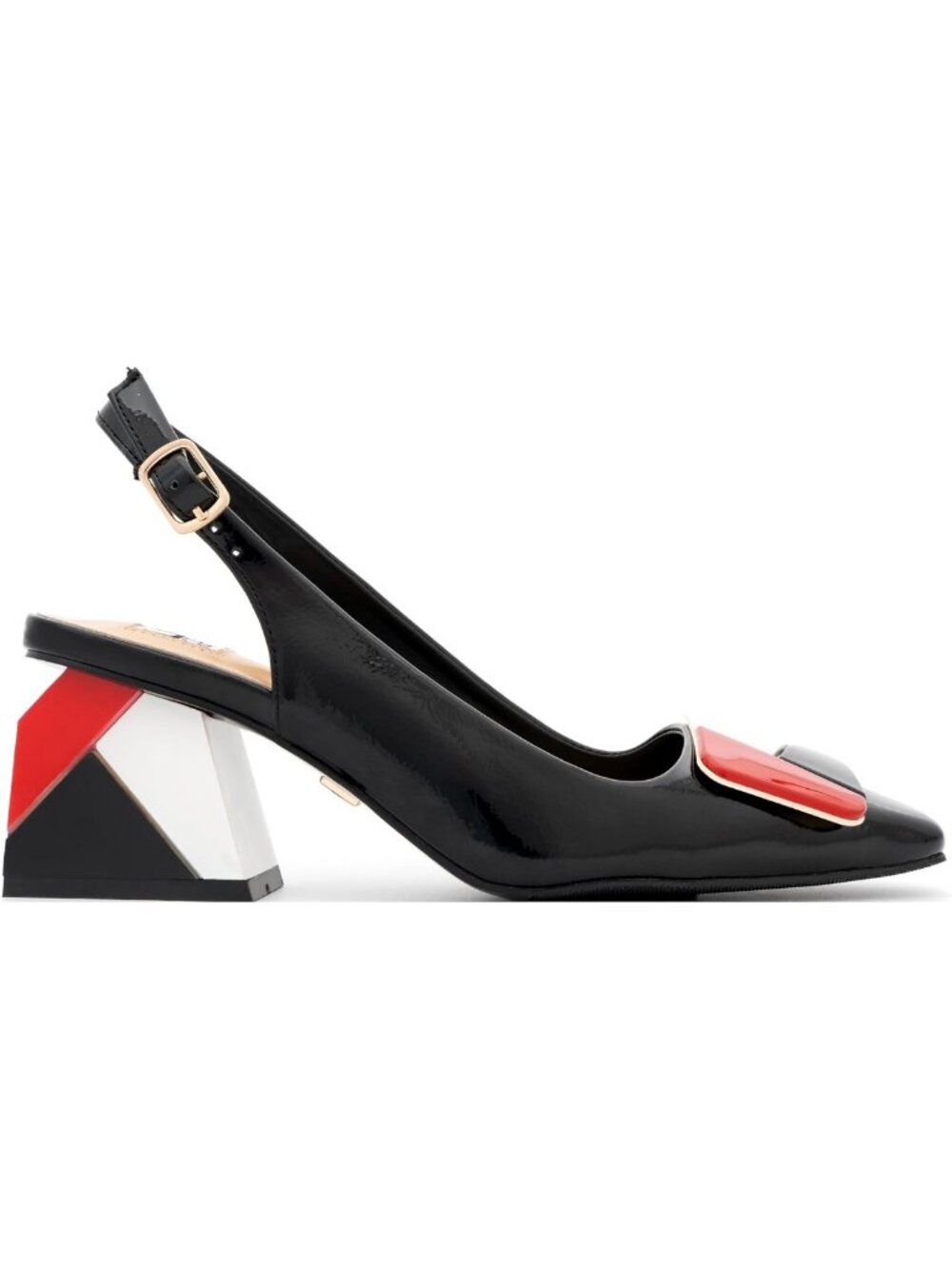 Chic Women's Slingback Pointed Toe Dress Shoes with Buckle Strap & Block Heel